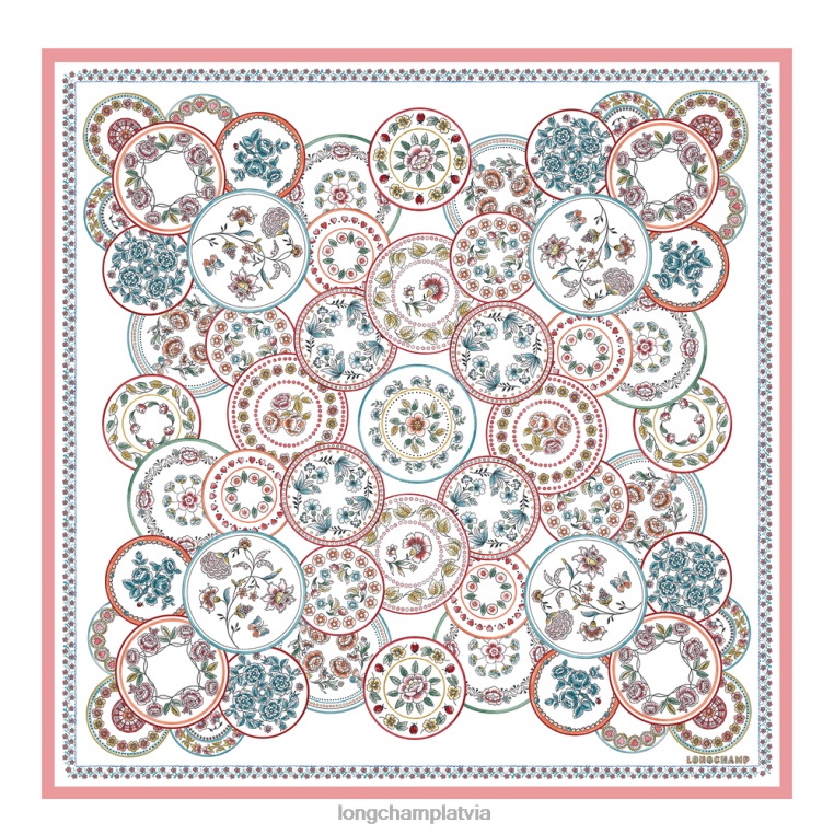 sievietes ziloņkauls Longchamp pavasara/vasaras kolekcijas 2022 zīda šalle Piederumi 64NVH1042