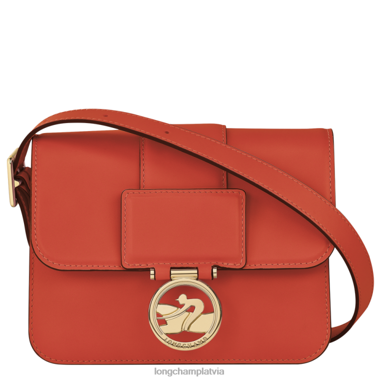 sievietes apelsīns Longchamp box-trot crossbody soma somas 64NVH229
