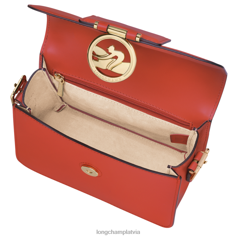 sievietes apelsīns Longchamp box-trot crossbody soma somas 64NVH229