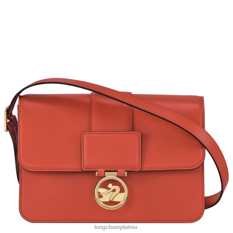 sievietes apelsīns Longchamp box-trot crossbody soma somas 64NVH232