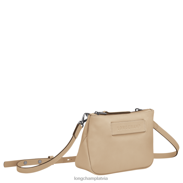 sievietes bēšs Longchamp 3D crossbody soma somas 64NVH318
