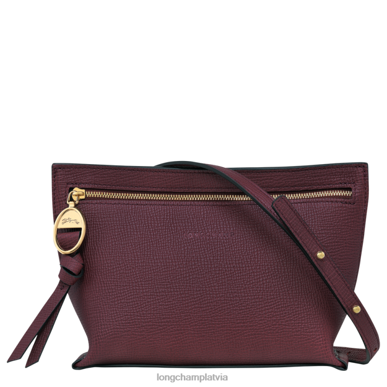 sievietes bordo Longchamp pastkastes crossbody bag somas 64NVH307