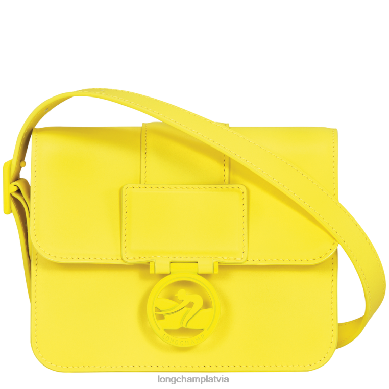sievietes citronu Longchamp box-trot crossbody soma somas 64NVH239