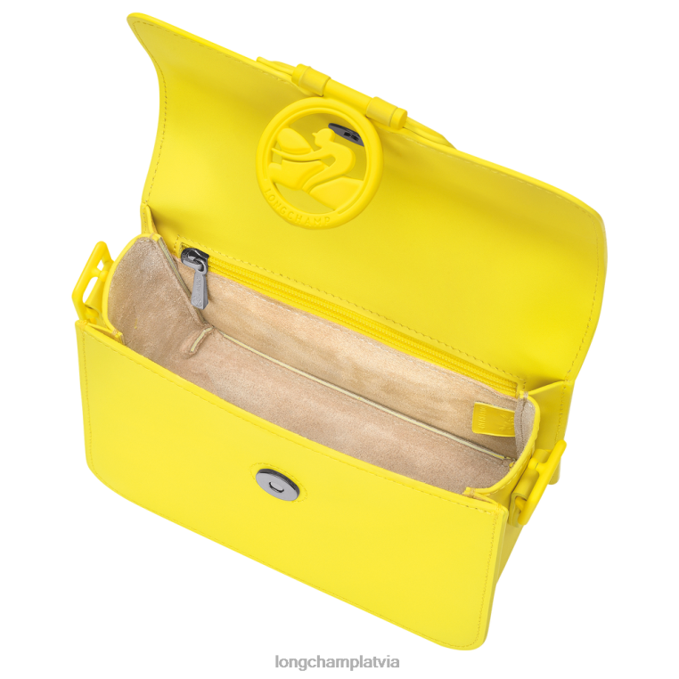 sievietes citronu Longchamp box-trot crossbody soma somas 64NVH239