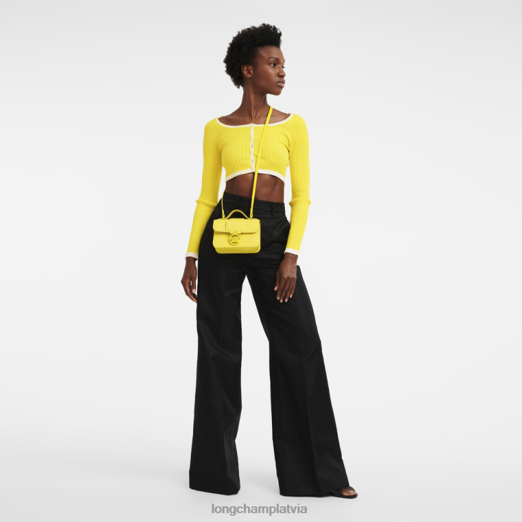 sievietes citronu Longchamp box-trot crossbody soma somas 64NVH241