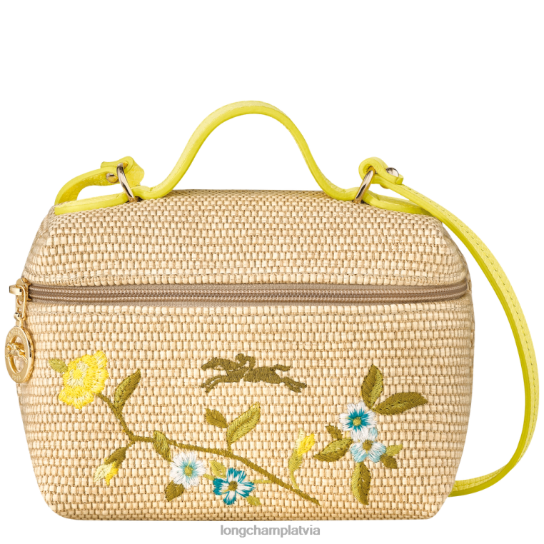 sievietes dzeltens Longchamp le panier pliage iedomība somas 64NVH27