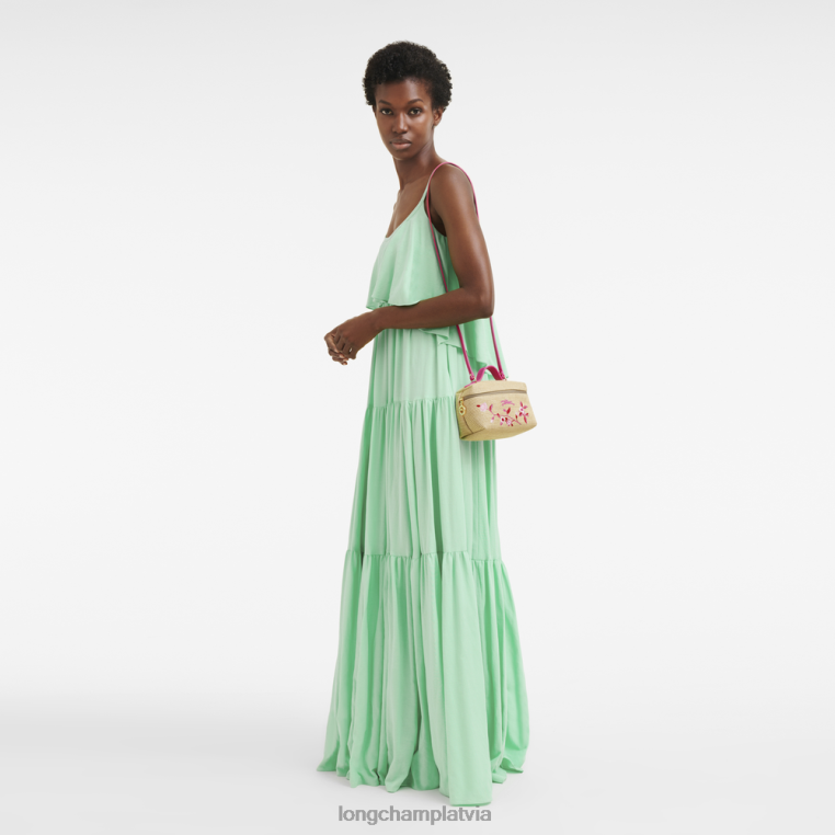 sievietes fuksija Longchamp le panier pliage iedomība somas 64NVH217