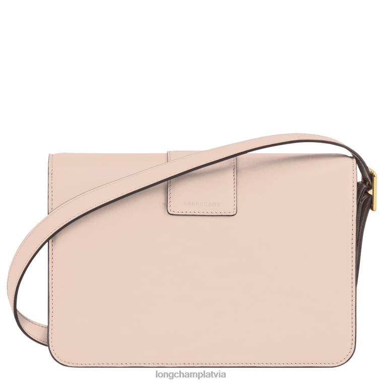 sievietes gaiši rozā Longchamp box-trot crossbody soma somas 64NVH234