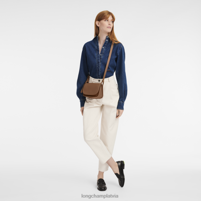 sievietes karamele Longchamp le foulonne crossbody bag somas 64NVH263