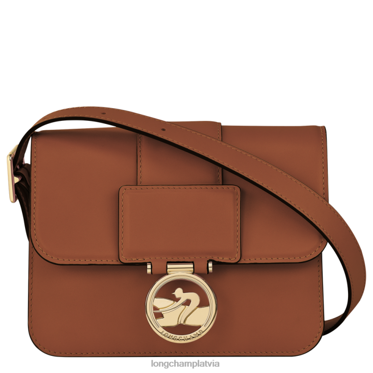 sievietes konjaks Longchamp box-trot crossbody soma somas 64NVH230