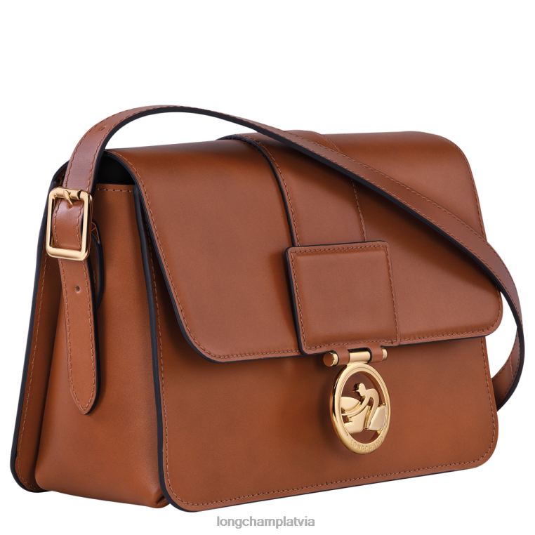sievietes konjaks Longchamp box-trot crossbody soma somas 64NVH233