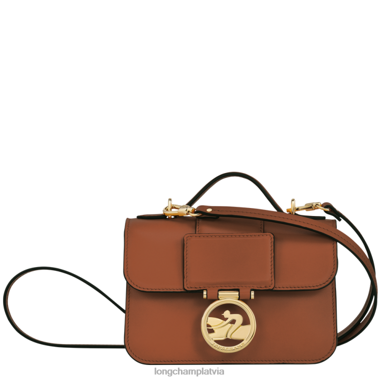 sievietes konjaks Longchamp box-trot crossbody soma somas 64NVH236