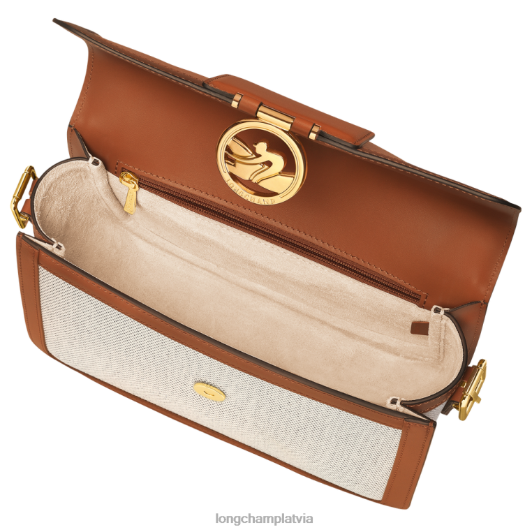 sievietes konjaks Longchamp box-trot crossbody soma somas 64NVH244