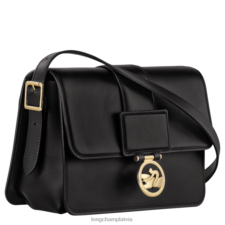 sievietes melns Longchamp box-trot crossbody soma somas 64NVH231