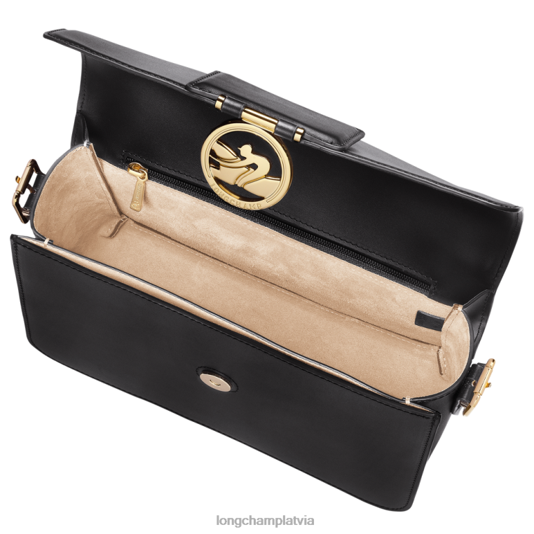 sievietes melns Longchamp box-trot crossbody soma somas 64NVH231