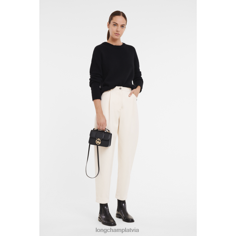 sievietes melns Longchamp box-trot crossbody soma somas 64NVH235