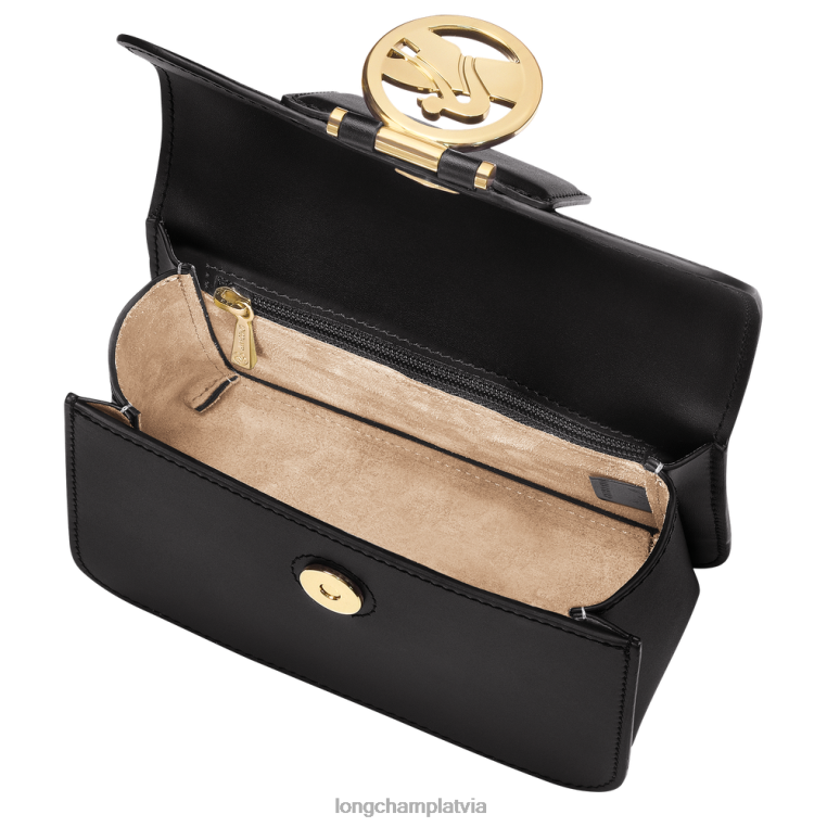 sievietes melns Longchamp box-trot crossbody soma somas 64NVH235