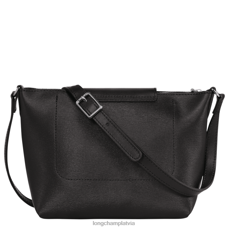 sievietes melns Longchamp le pliage city crossbody soma somas 64NVH223