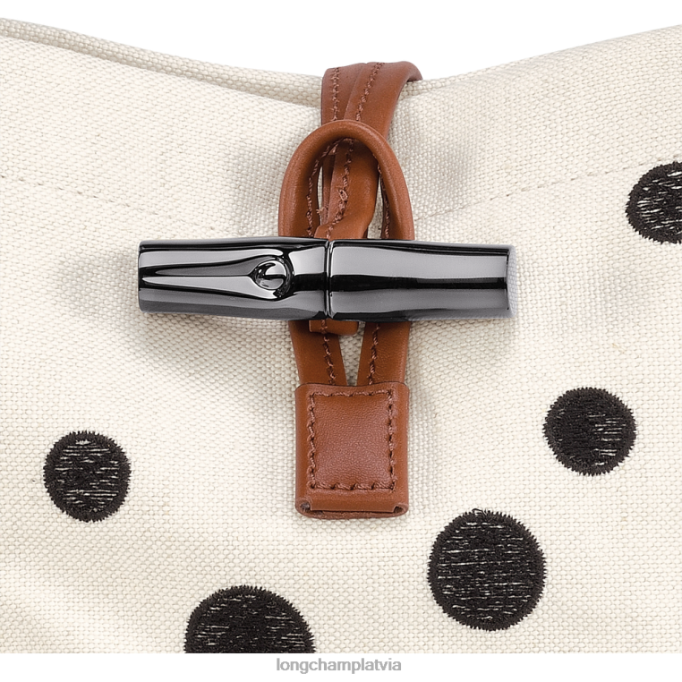 sievietes melns balts Longchamp roseau būtiska kausa soma somas 64NVH256
