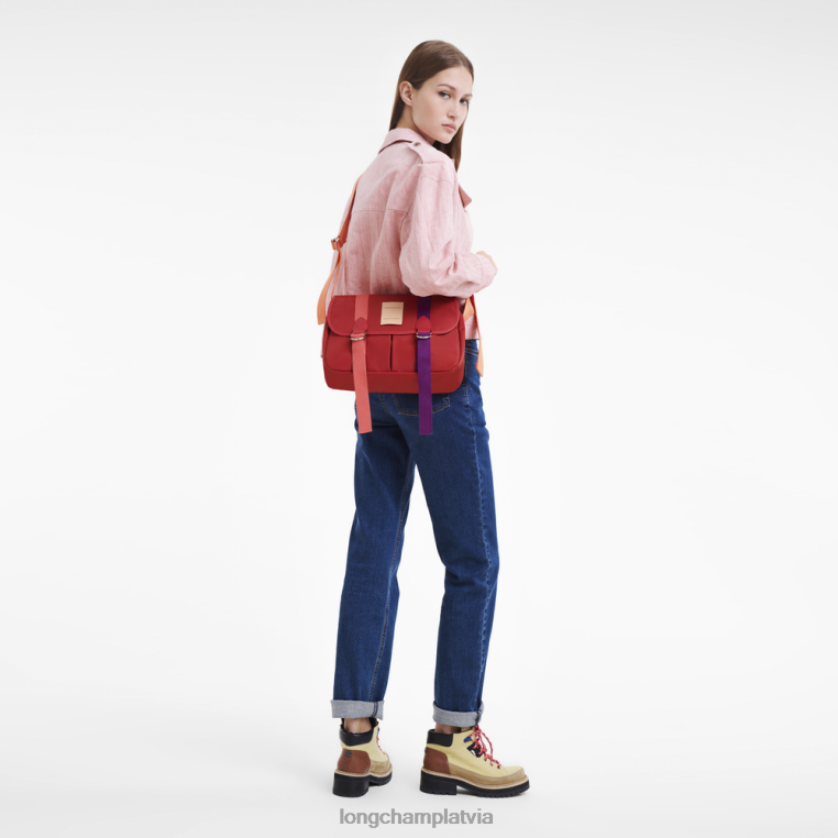 sievietes sarkans Longchamp le pliage re-play crossbody bag somas 64NVH210