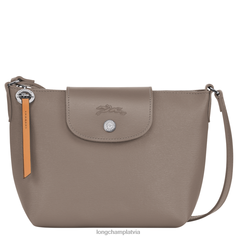 sievietes taupe Longchamp le pliage city crossbody soma somas 64NVH224