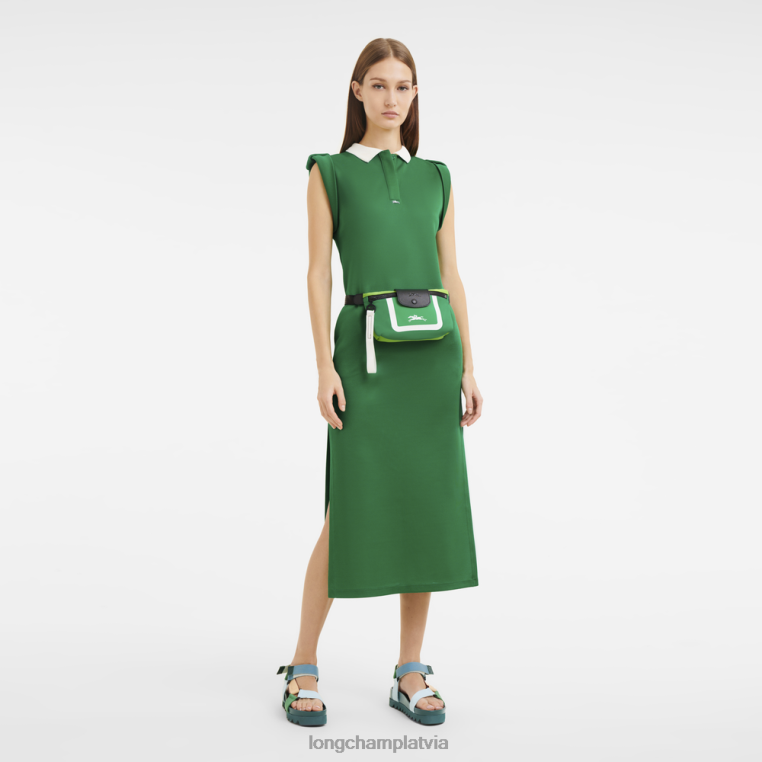 sievietes zāle/zaļā gaisma Longchamp le pliage savākšanas jostas soma somas 64NVH212