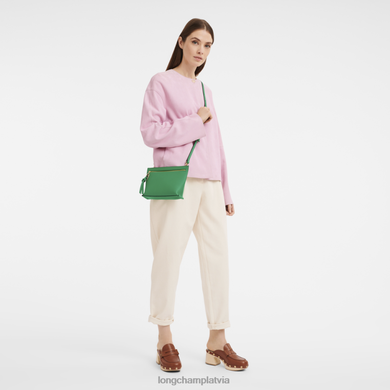sievietes zāle/zaļā gaisma Longchamp pastkastes crossbody bag somas 64NVH310