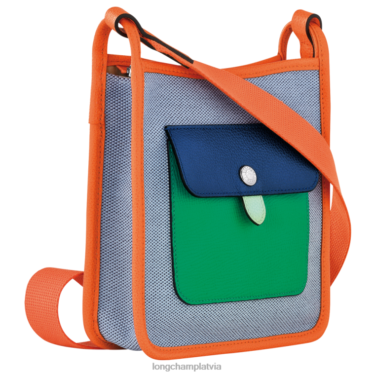 sievietes zils/oranžs Longchamp le foulonne crossbody bag somas 64NVH259