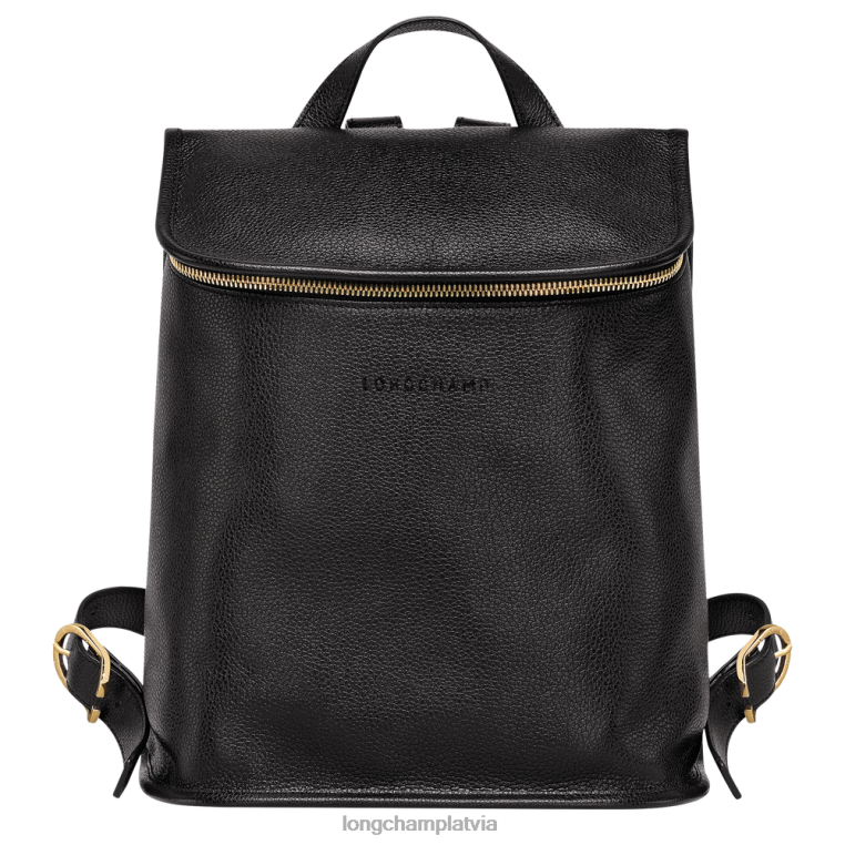 sievietes melns Longchamp le foulonne mugursoma somas 64NVH426