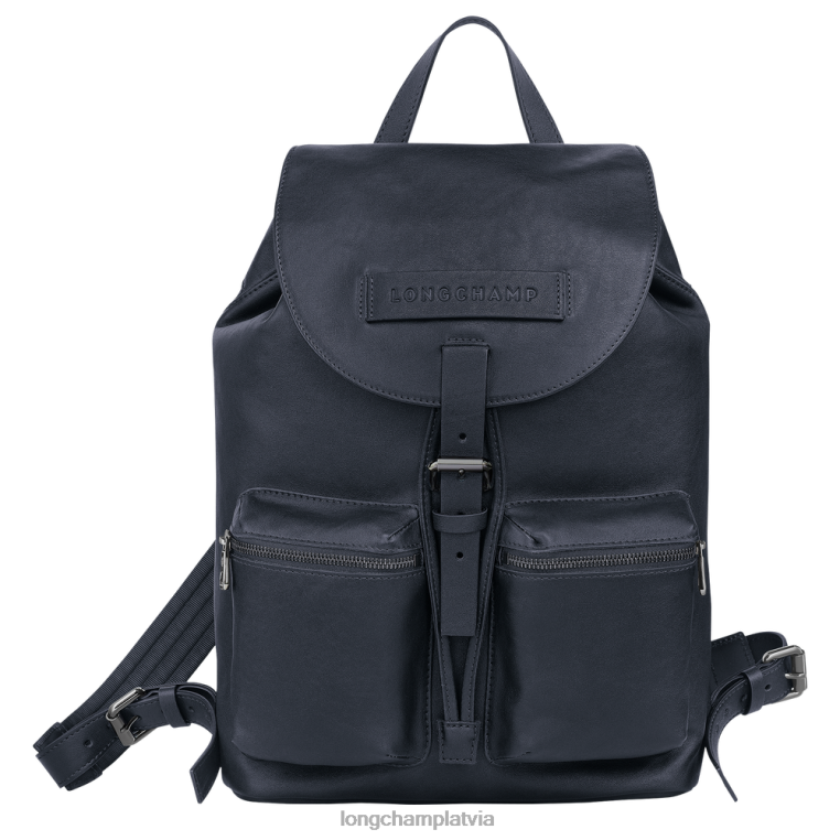 sievietes pusnakts zils Longchamp 3D mugursoma somas 64NVH454