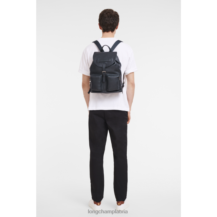 sievietes pusnakts zils Longchamp 3D mugursoma somas 64NVH454