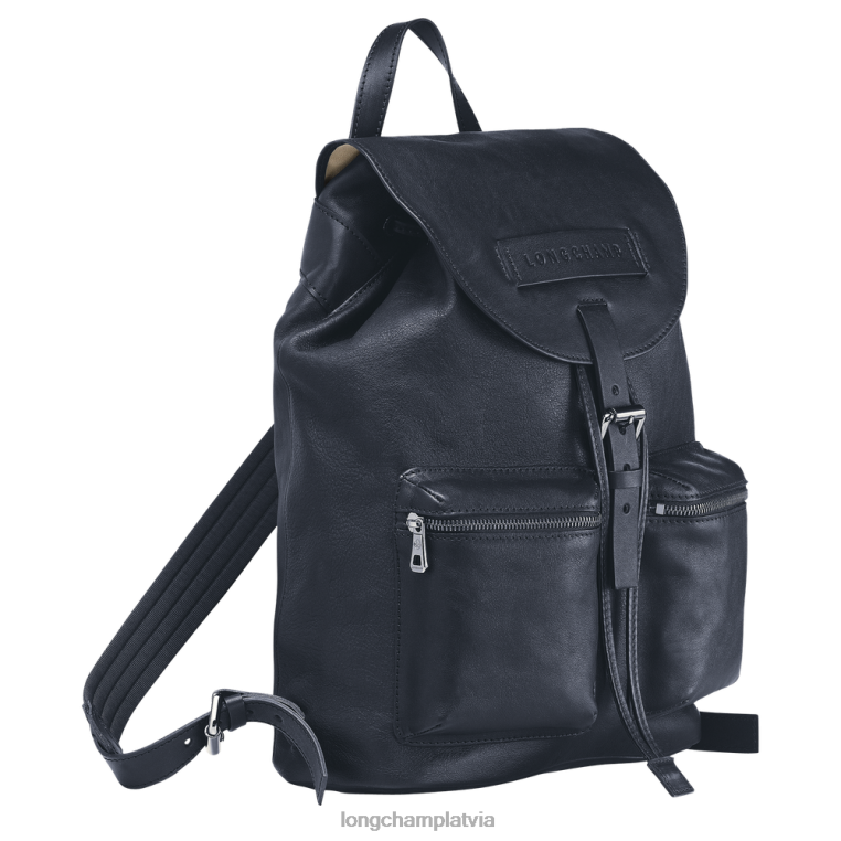 sievietes pusnakts zils Longchamp 3D mugursoma somas 64NVH454