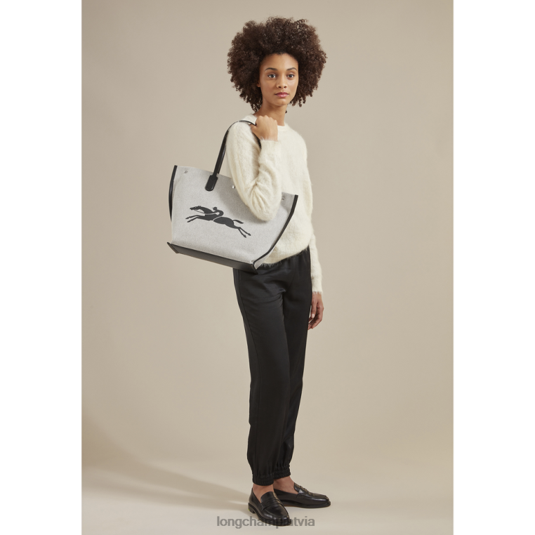 sievietes ekru Longchamp roseau soma somas 64NVH381