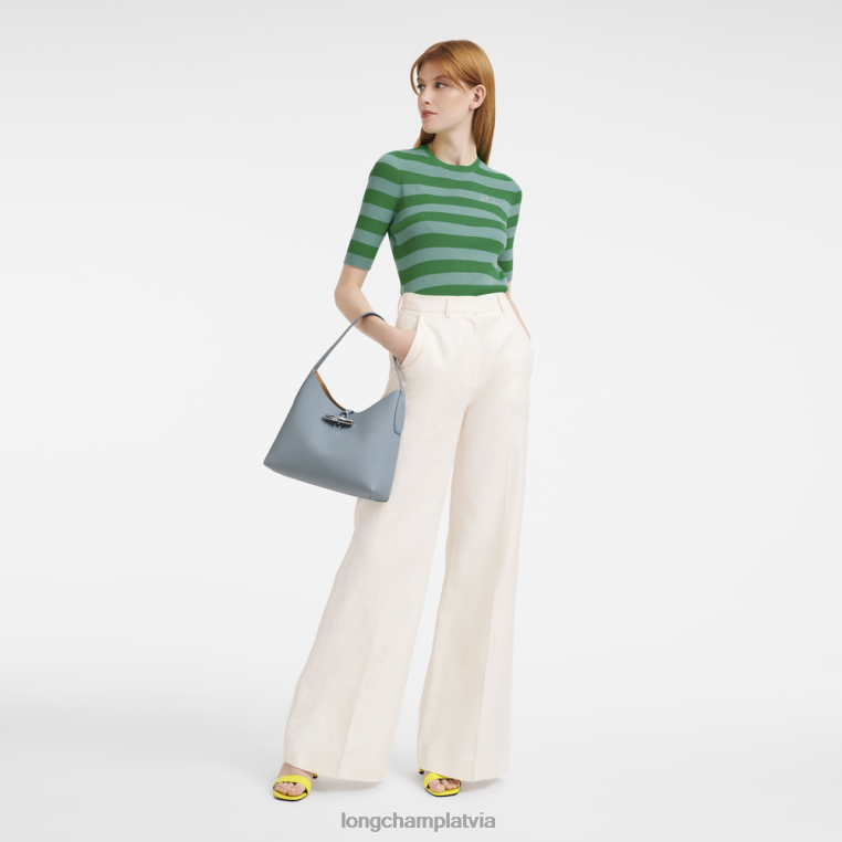 sievietes mākonis zils Longchamp roseau klaiņojoša soma somas 64NVH379