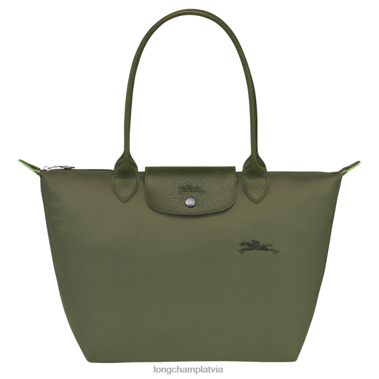 sievietes mežs Longchamp le pliage zaļa soma somas 64NVH29