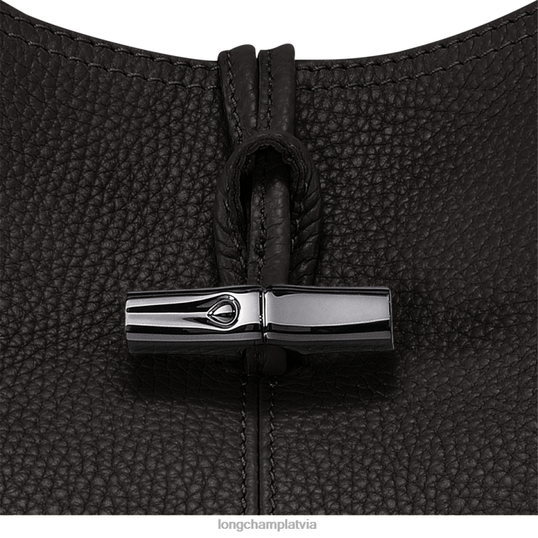 sievietes melns Longchamp roseau essential hobo soma somas 64NVH357
