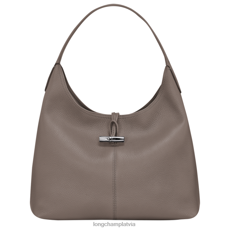 sievietes pelēks Longchamp roseau essential hobo soma somas 64NVH358