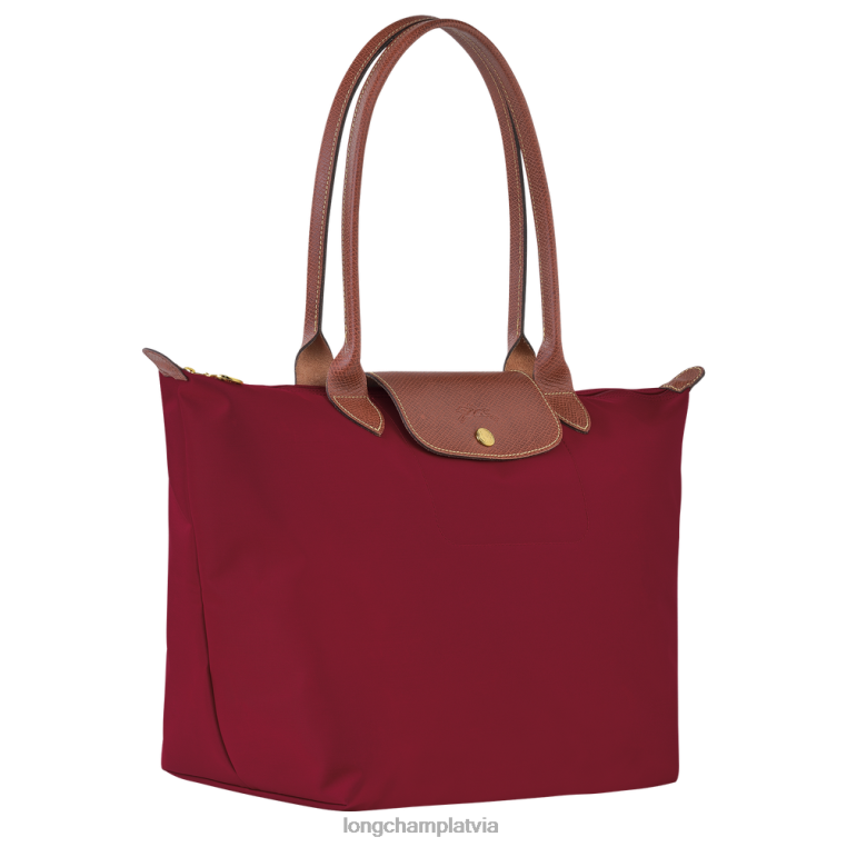 sievietes sarkans Longchamp le pliage oriģinālā soma somas 64NVH416