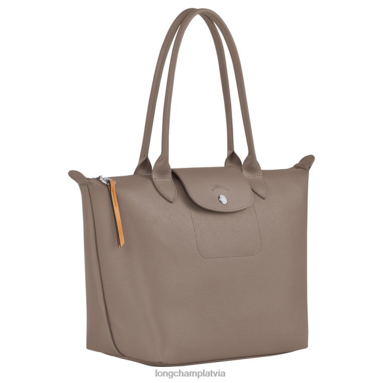 sievietes taupe Longchamp le pliage city soma somas 64NVH353