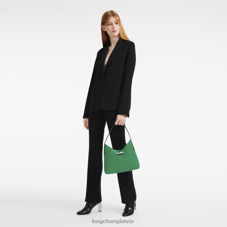 sievietes zāle/zaļā gaisma Longchamp roseau klaiņojoša soma somas 64NVH366