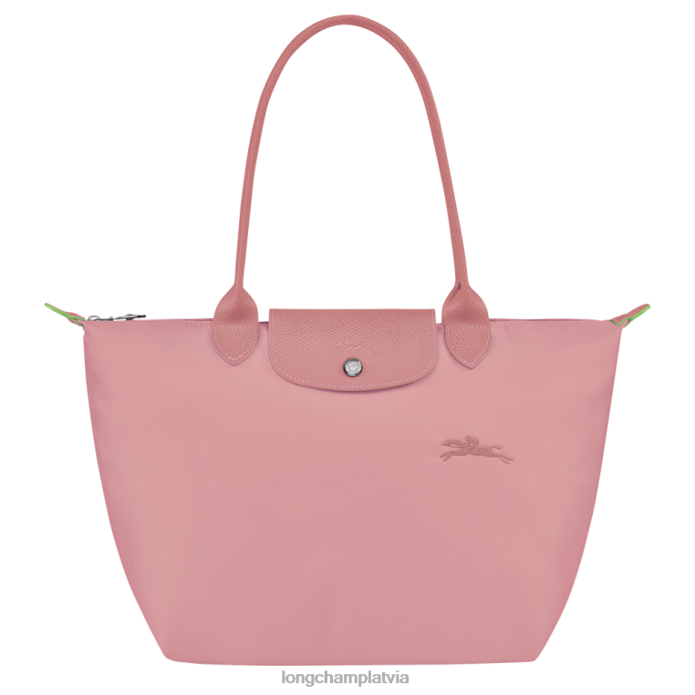 sievietes ziedlapa rozā Longchamp le pliage zaļa soma somas 64NVH414