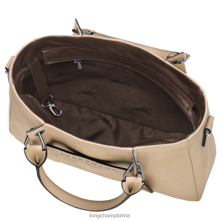 sievietes bēšs Longchamp 3D rokassomiņa somas 64NVH177