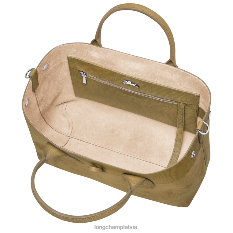 sievietes bronza Longchamp roseau rokassomu somas 64NVH118