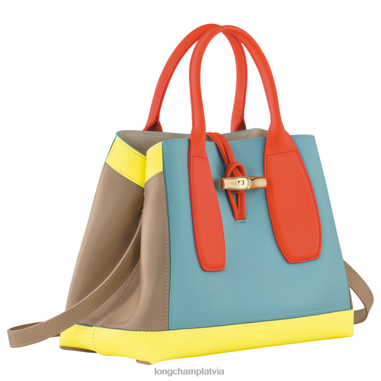 sievietes daudzkrāsains Longchamp roseau rokassomu somas 64NVH96