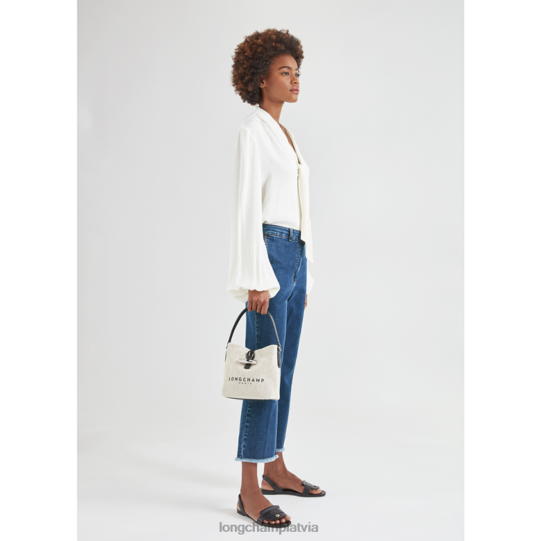 sievietes ekru Longchamp roseau kausa soma somas 64NVH117