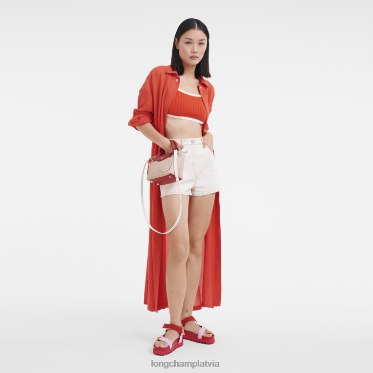 sievietes gaiši rozā Longchamp le pliage xtra rokassomiņa somas 64NVH156