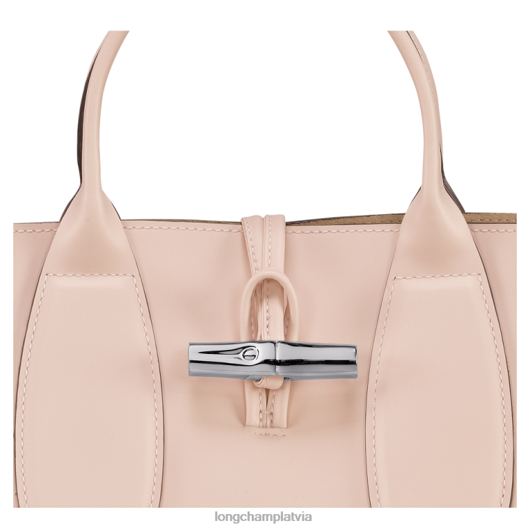 sievietes gaiši rozā Longchamp roseau rokassomu somas 64NVH99