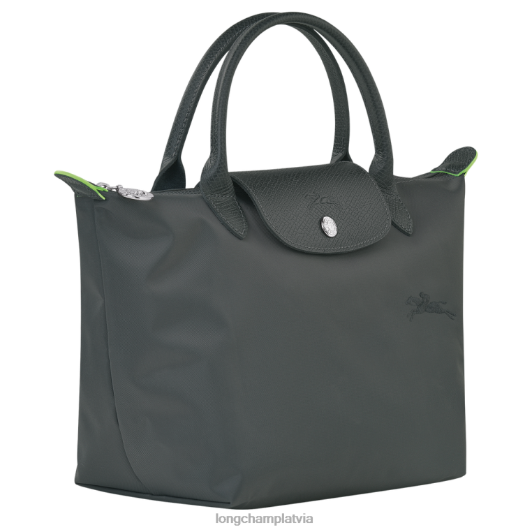 sievietes grafīts Longchamp le pliage zaļa rokassomiņa somas 64NVH189