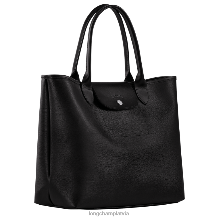 sievietes melns Longchamp le pliage city soma somas 64NVH83