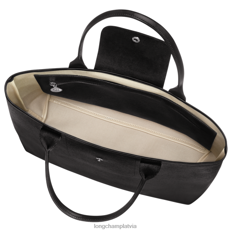 sievietes melns Longchamp le pliage city soma somas 64NVH83